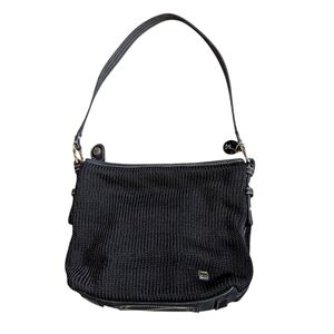 The Sak Black Knit Shoulder Bag Y2K 90s
